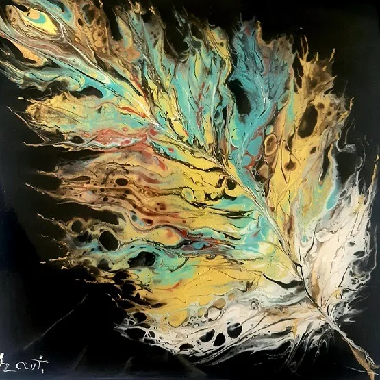 Izartshop kunst schilderij op houten drager resin art