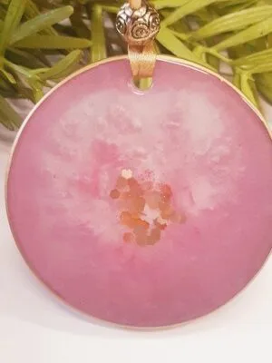 epoxy ornament roze parelmoer
