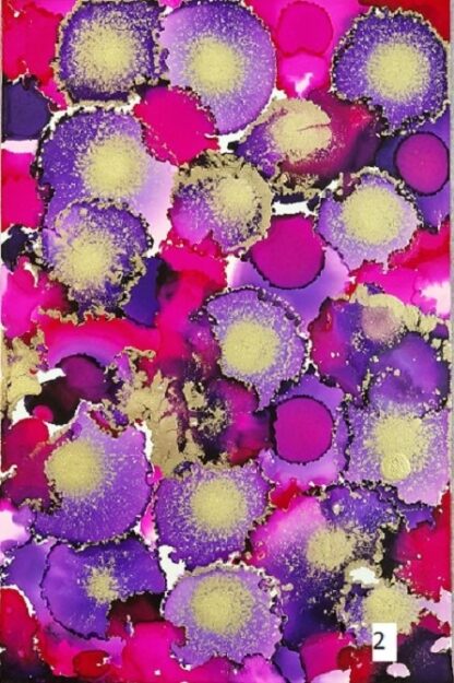 Handgemaakt alcoholinkt schilderij van IzArtShop in vloeibare art stijl. Abstract kunstwerk, uniek van karakter.