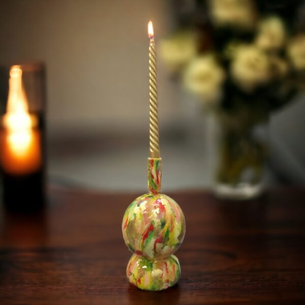 Kleine handbeschilderde kunstvaas Tiny Beauties –abstract design