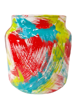 izartshop decoratieve mini kunst vaas voor kaars of bloem