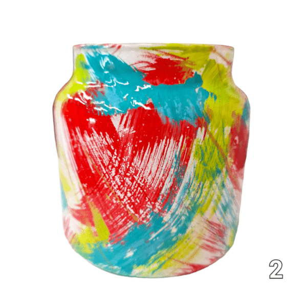 izartshop decoratieve mini kunst vaas voor kaars of bloem