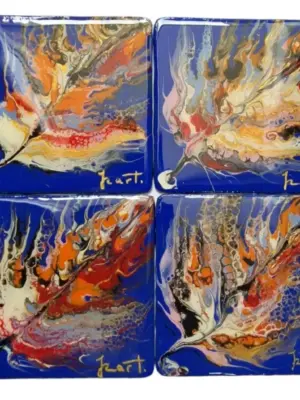 izartshop handgemaakte onderzetter acryl pouring en resin