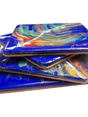 izartshop handgemaakte onderzetter acryl pouring en resin