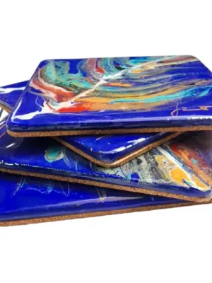 izartshop handgemaakte onderzetter acryl pouring en resin