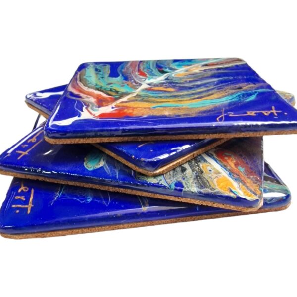 izartshop handgemaakte onderzetter acryl pouring en resin