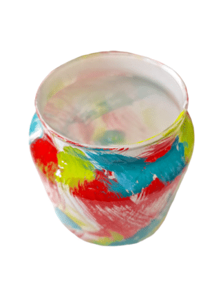 izartshop decoratieve mini kunst vaas voor kaars of bloem