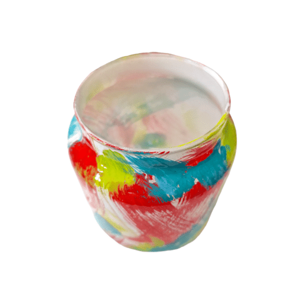 izartshop decoratieve mini kunst vaas voor kaars of bloem