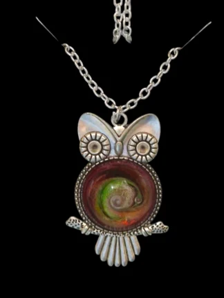 handgemaakte sieraden resin en rvs uil by izartshop