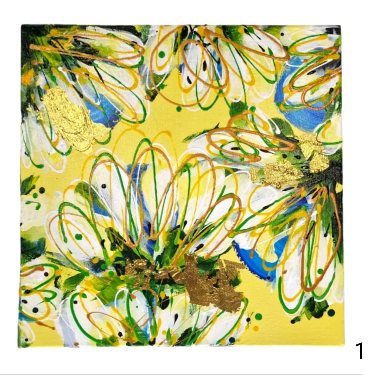 Collectie Abstracttease, serie caleidoscoop Sunny days,, Izartshop, Iza Veenstra abstracte schilderij