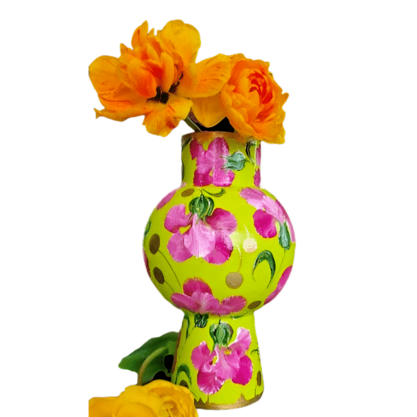 kunst vaas handbeschilderd van izartshop