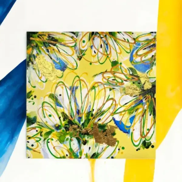 izartshop abstracte schilderij, abstracttease caleidoscoop Sunny days. I. Veenstra Izartsop