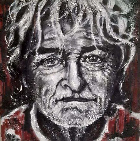 Rutger Hauer – figuratief portret schilderij Izartshop