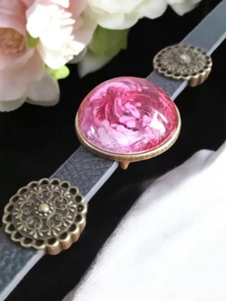 armband met resin steen, handgemaakt kunstwerk izartshop