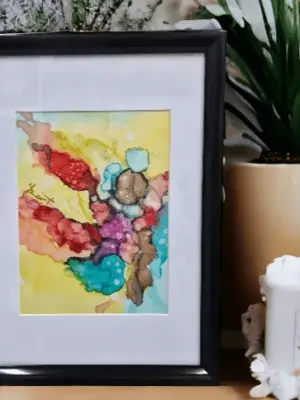alcohol inkt schilderij by izartshop