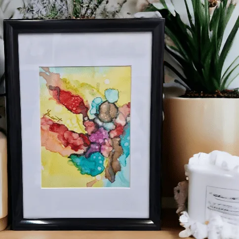 alcohol inkt schilderij by izartshop