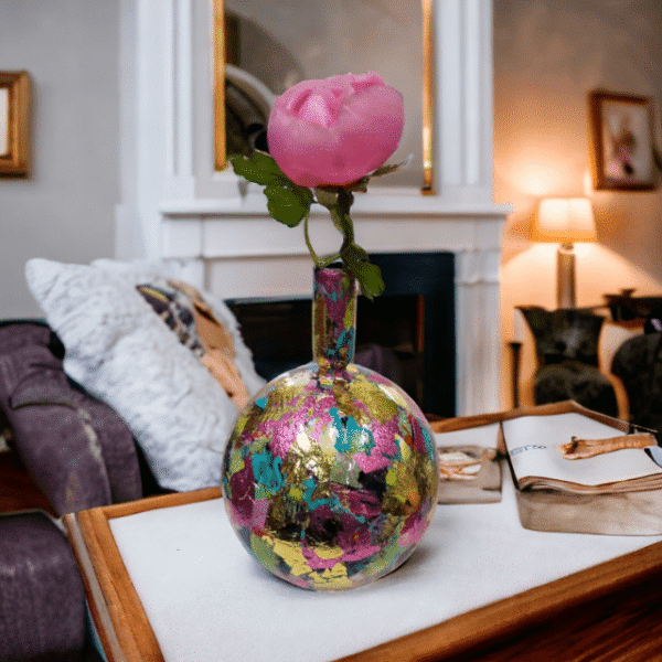 Kleine handbeschilderde kunstvaas Tiny Beauties – multicolor design Izartshop