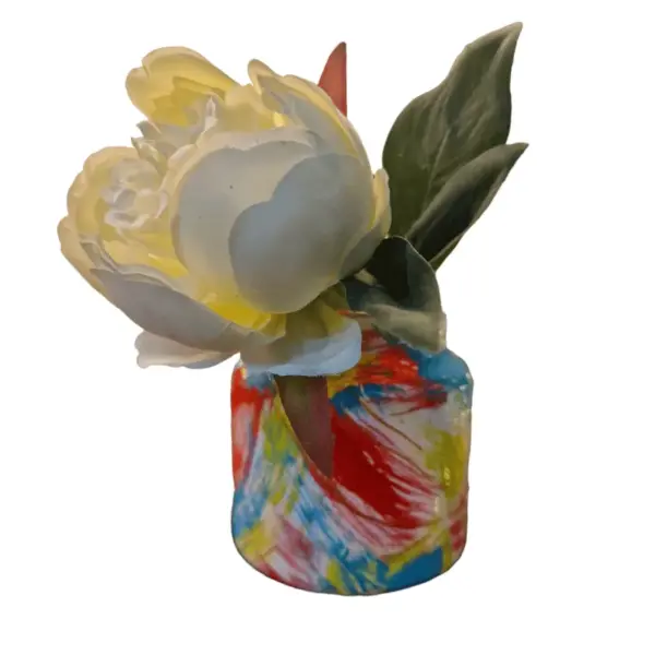 izartshop decoratieve mini kunst vaas voor kaars of bloem