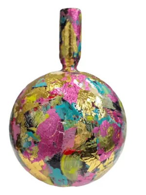 uniek interieur object. Kleine handbeschilderde kunstvaas Tiny Beauties – multicolor design Izartshop
