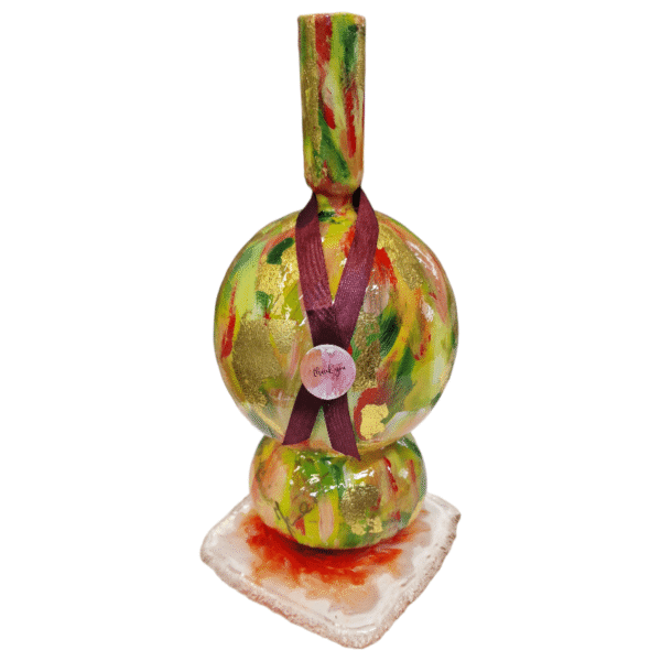 uniek interieur object. Kleine handbeschilderde kunstvaas Tiny Beauties –abstract design