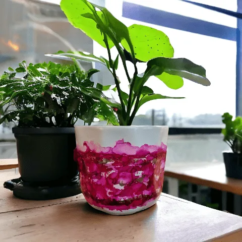 izartshop beschilderde bloempot, alcoholinkt