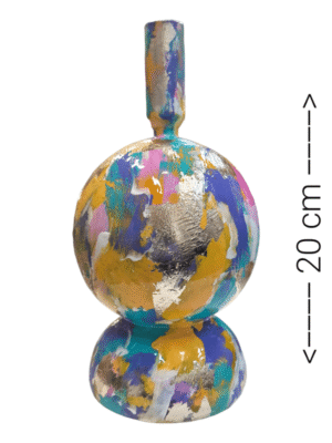 uniek interieur object. izartshop Kleine handbeschilderde kunstvaas Tiny Beauties –abstract design