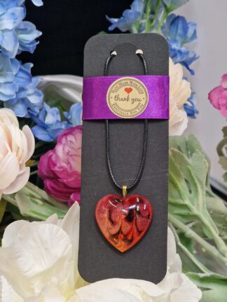 handgemaakte resin hart, unieke hals hanger izartshop