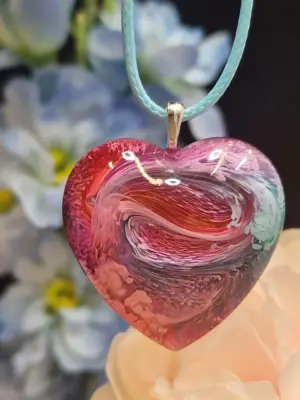 izartshop hart hangerhandgemaakte resin hart, unieke hals hanger izartshop