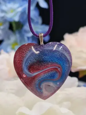 izartshop hart hanger handgemaakte resin hart, unieke hals hanger izartshop