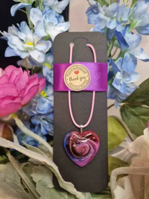 handgemaakte resin hart, unieke hals hanger izartshop
