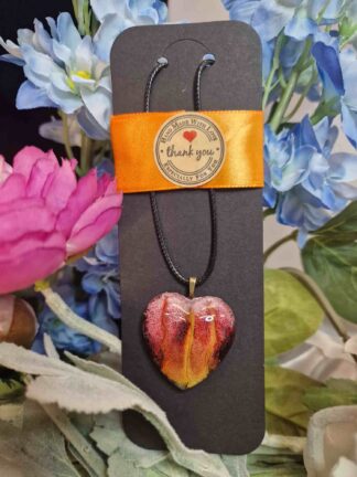handgemaakte resin hart, unieke hals hanger izartshop
