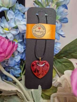 handgemaakte resin hart, unieke hals hanger izartshop