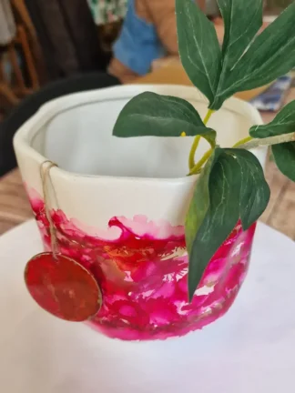 handbeschilderde art bloempot handwerk