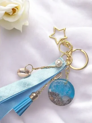 handgemaakte sleutelhanger met accessoires