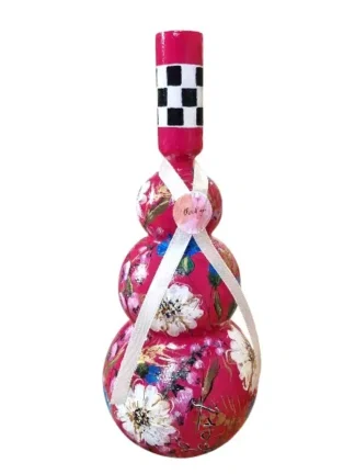 izartshop Kleine handbeschilderde kunstvaas Tiny Beauties –veldbloemen design. handbeschilderd in Nederland