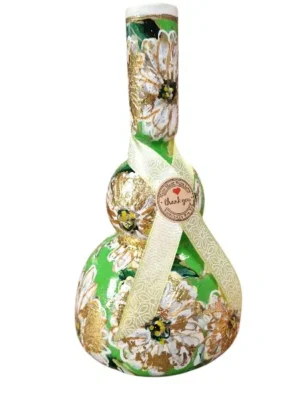 unieke interieur object. izartshop Kleine handbeschilderde kunstvaas Tiny Beauties –floral design