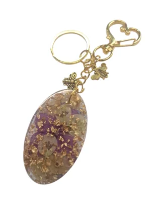 IzArtShop – resin sleutelhanger hortensia