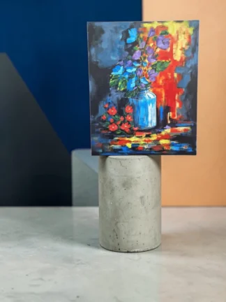 kleurrijk acryl schilderij bloemen Izartshop