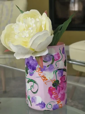 handbeschilderd-kunstvaas-roze-oneofthekind