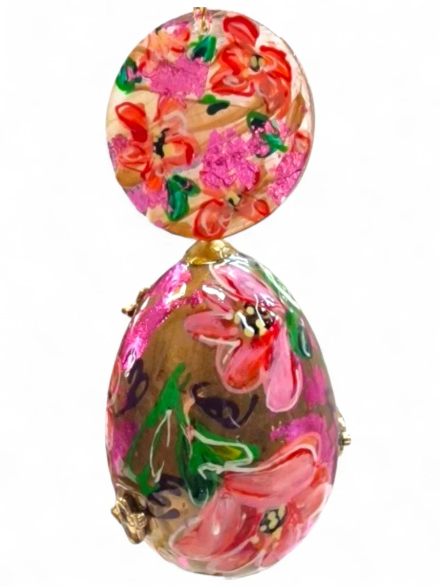 handbeschilderde ei - kunst op eierschaal. Geboorte cadeau, verzamelingsobject, Izartshop.