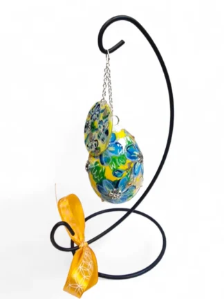 Mooie handbeschilderde ei - kunst op eierschaal. Geboorte cadeau - verzamelingsobject Izartshop