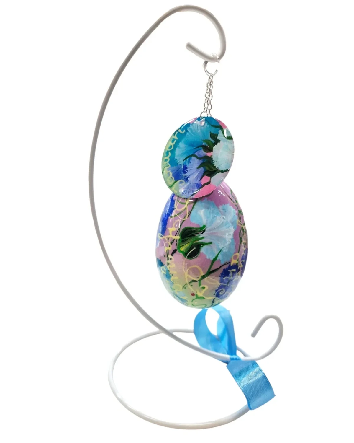 handbeschilderde ganzenei, januari anjer, geboorte cadeau, maand bloem januari. kunstwerk, verzamelingsobject, izartshop1