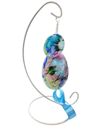 handbeschilderde ganzenei, januari anjer, geboorte cadeau, maand bloem januari. kunstwerk, verzamelingsobject, izartshop1