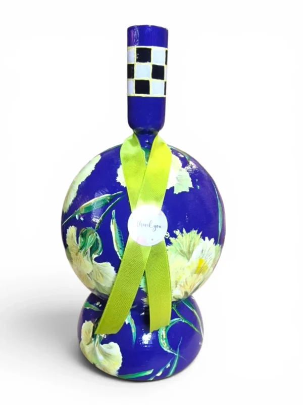 handbeschilderd woonkamer accessoire, kunst vaas, handbeschilderd