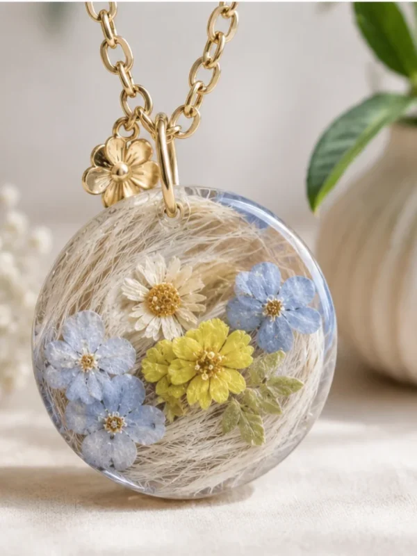 Handgemaakt resin herdenkingssieraad met haar of as. Uniek en persoonlijk aandenken. Izartshop