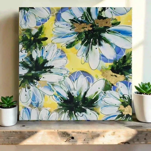 moderne schilderij abstracte bloemen 1