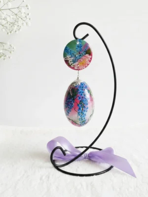 geboortebloem kunst op ei, kraamcadeau