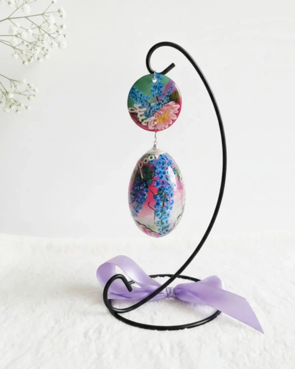 geboortebloem kunst op ei, kraamcadeau
