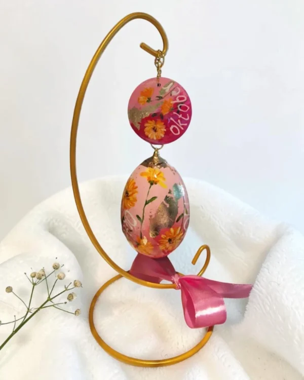 kraamcadeau handbeschilderd bloemen oktober