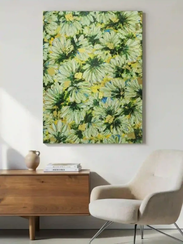 Kleurrijk moderne schilderij voor de woonkamer